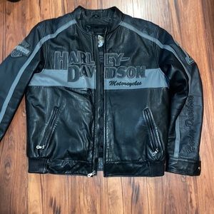 Harley Davidson Calf Skin Leather Jacket
